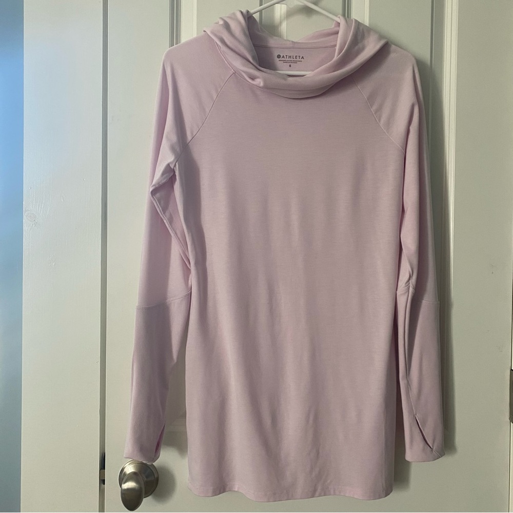 Athleta Essence Tunic, hooded, Womens S, lilac
